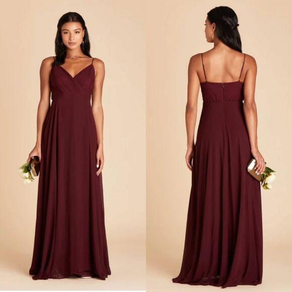 Birdy Grey Kaia Cabernet Chiffon Dress M NEW Bridesmaid Formal Prom Flowy - Picture 1 of 7